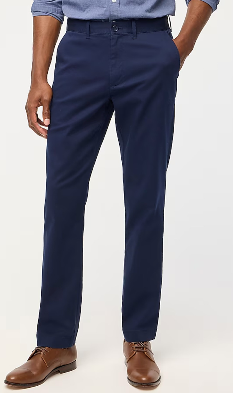 J Crew Mens Straight Flex Chinos 32 x 34 Navy Blue NWT Pants Men's H3186 J.Crew